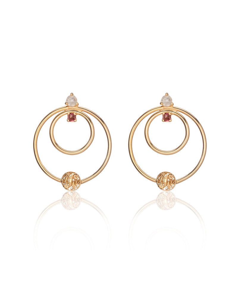 Double Stone Frontal Hoop